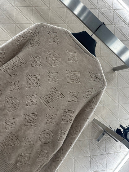 25fw Hollow knit breasted cardigan