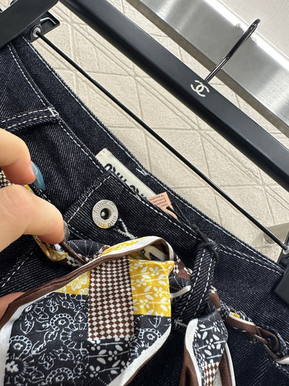 25fw Cowboy scarf straight leg pants