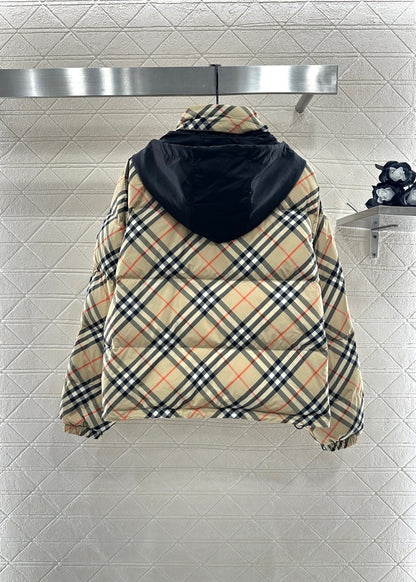 25fw Hidden detachable hooded down jacket