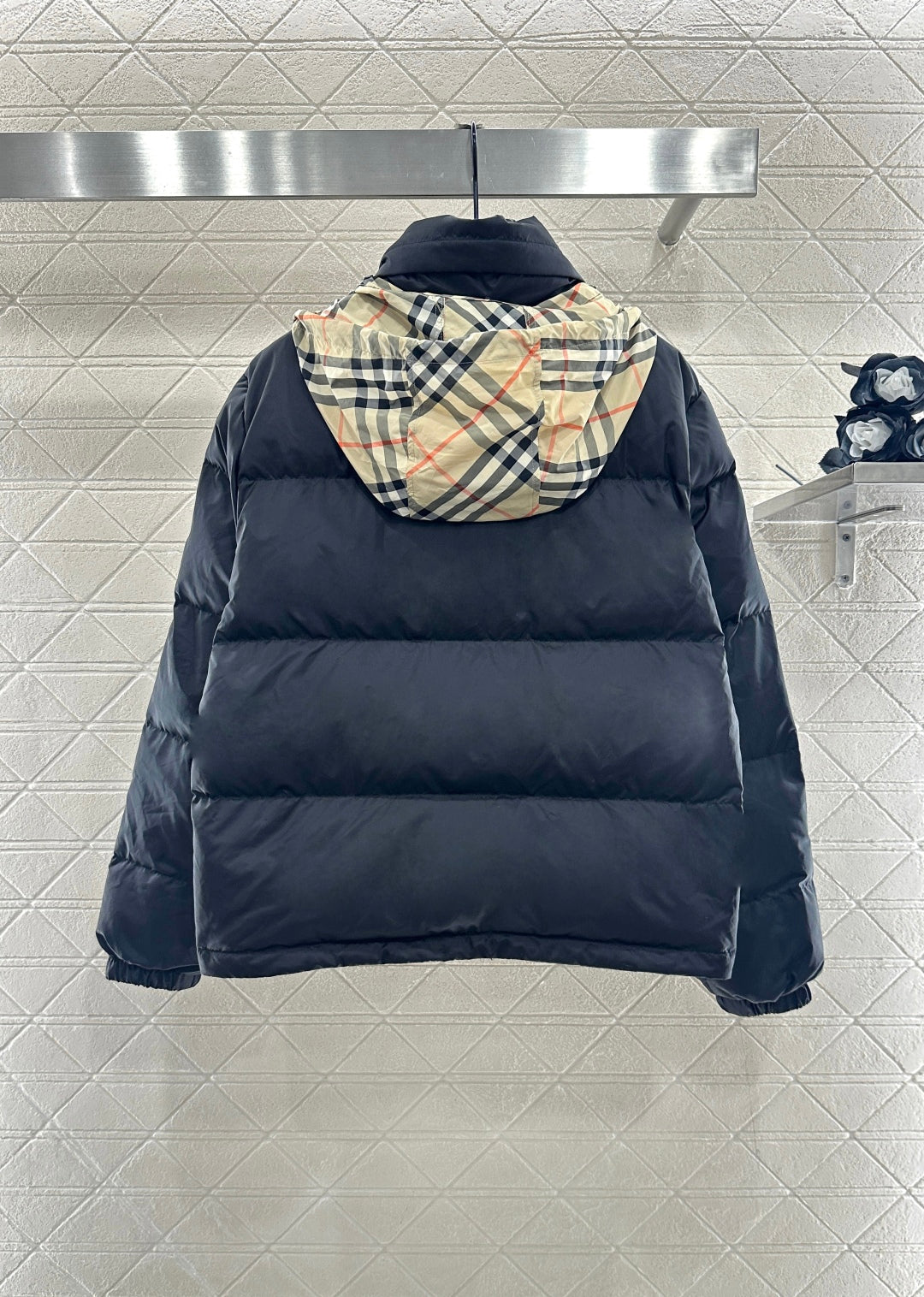 25fw Hidden detachable hooded down jacket