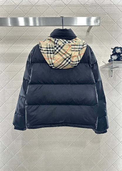 25fw Hidden detachable hooded down jacket