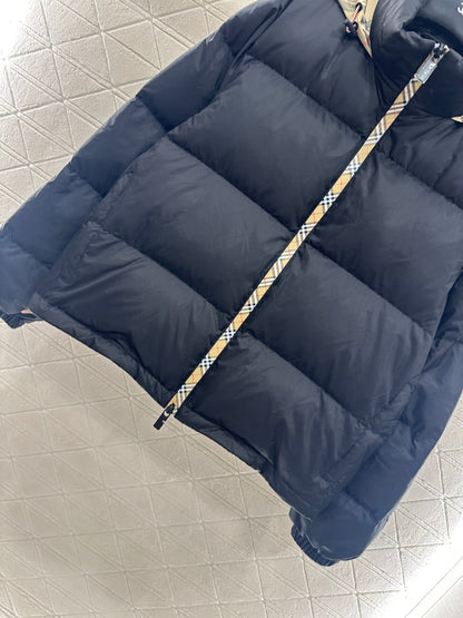 25fw Hidden detachable hooded down jacket