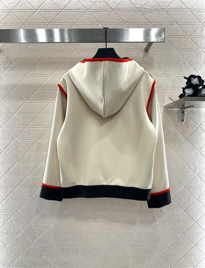 25fw Hooded Jacquard Coat Pants Set