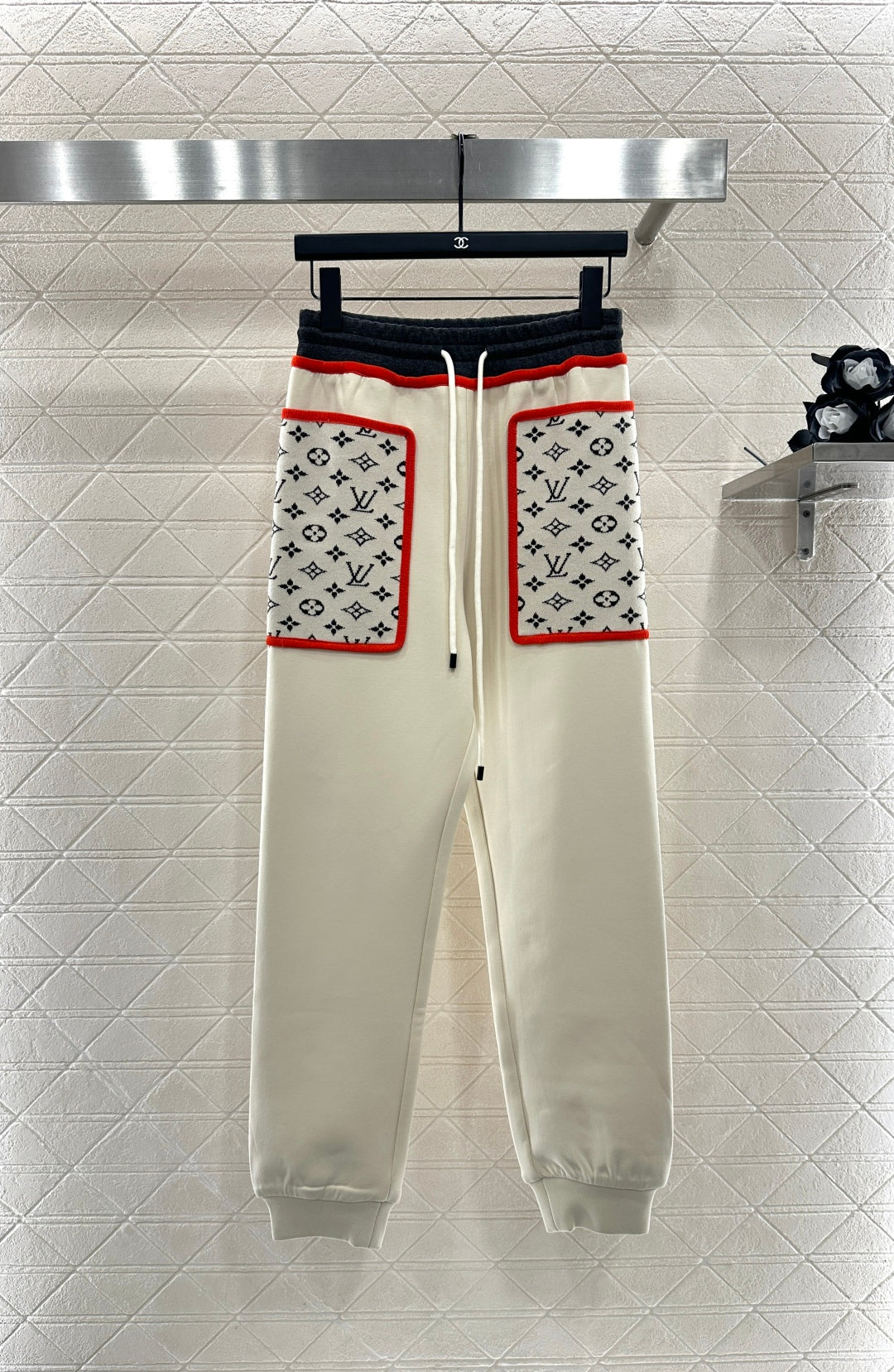 25fw Hooded Jacquard Coat Pants Set