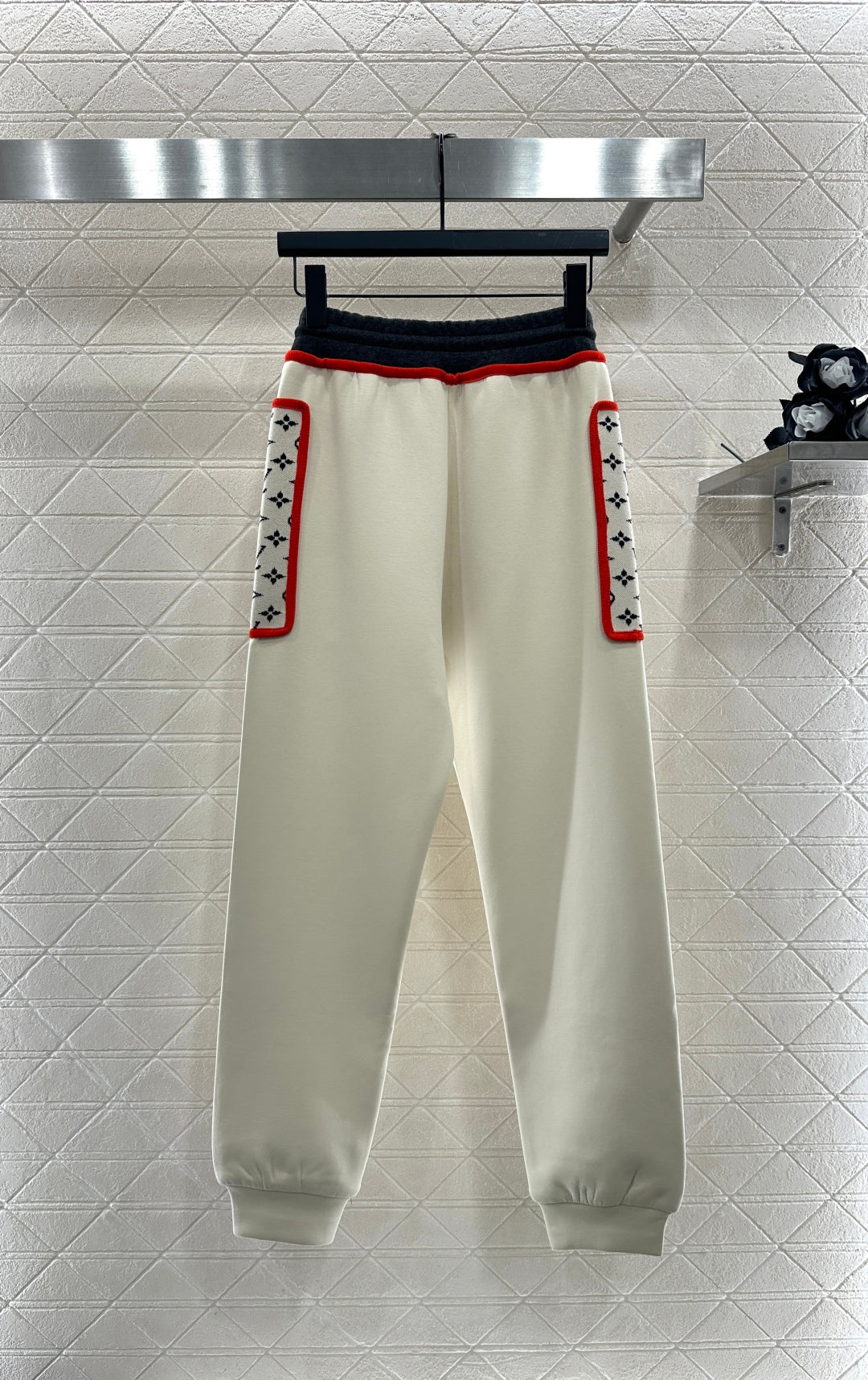 25fw Hooded Jacquard Coat Pants Set