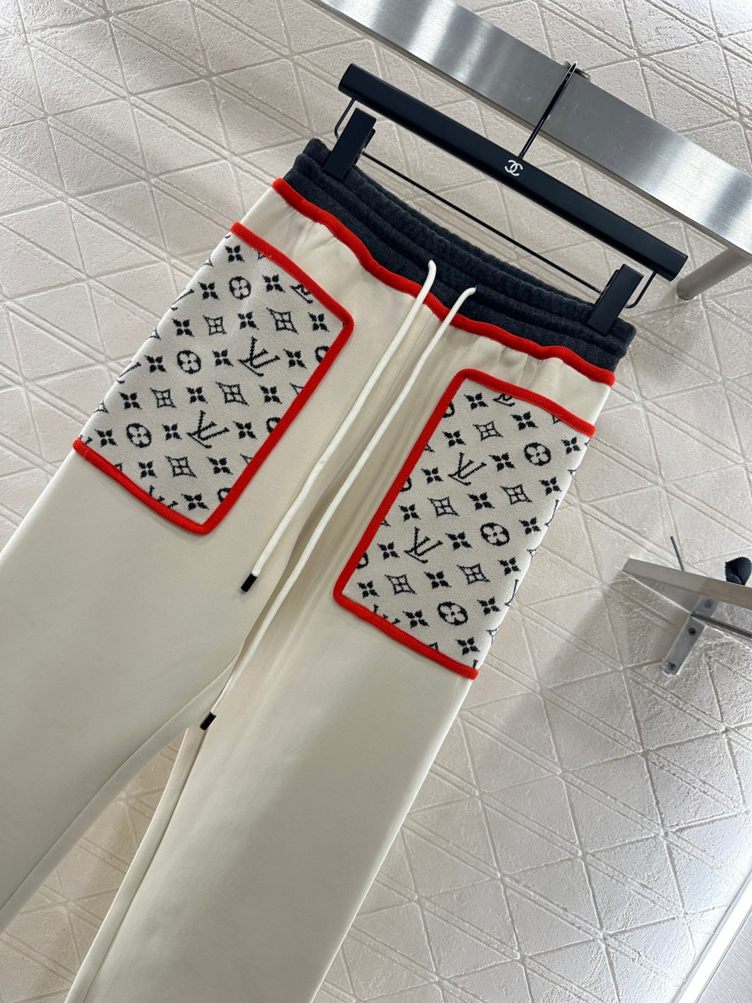 25fw Hooded Jacquard Coat Pants Set