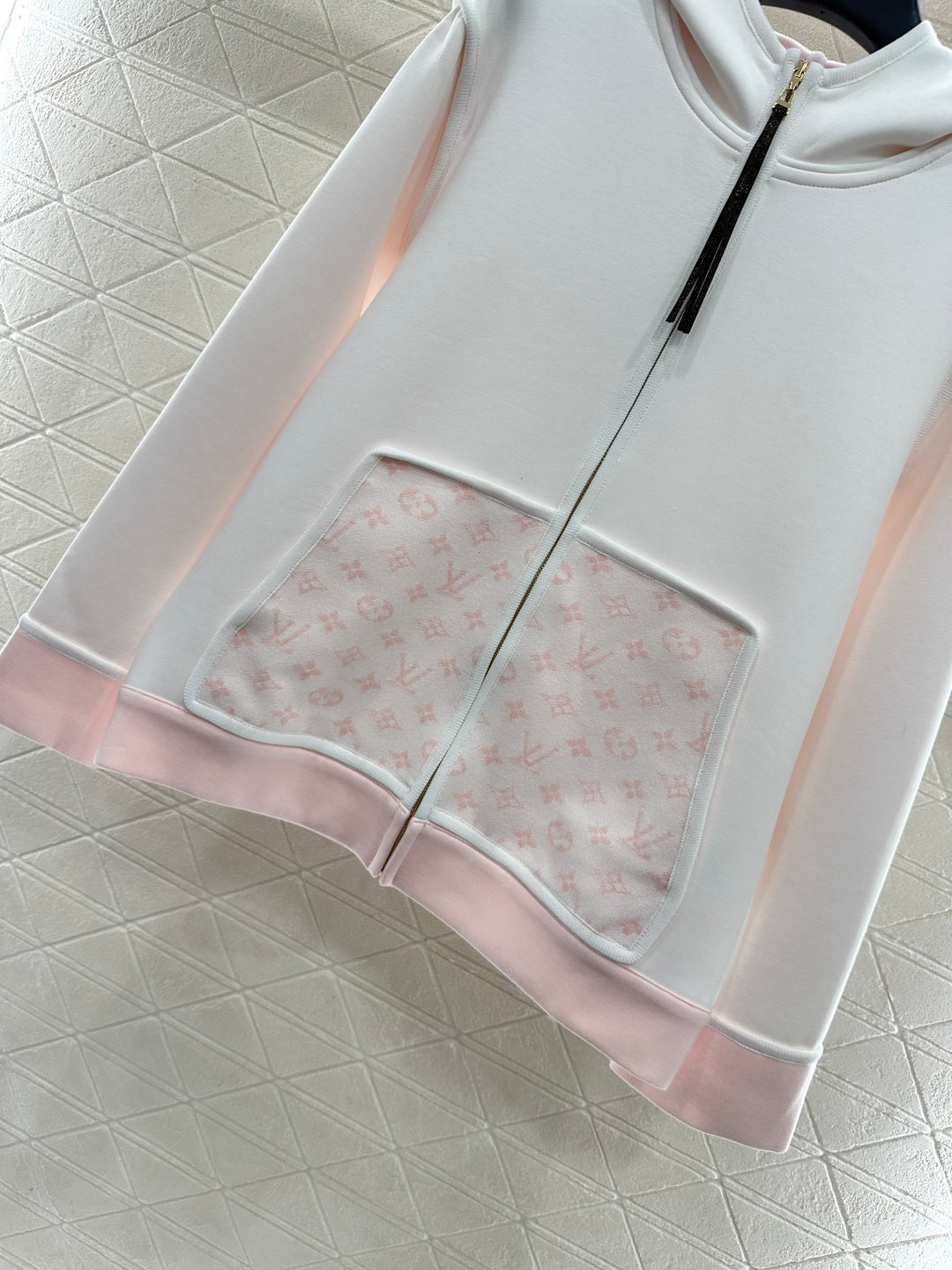 25fw Hooded Jacquard Coat Pants Set