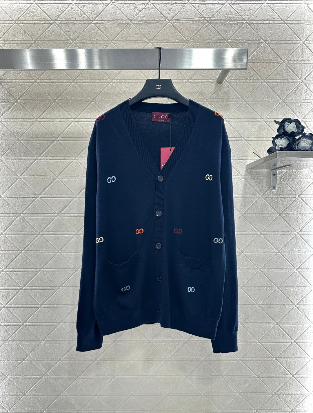 25fw Letter pocket cardigan