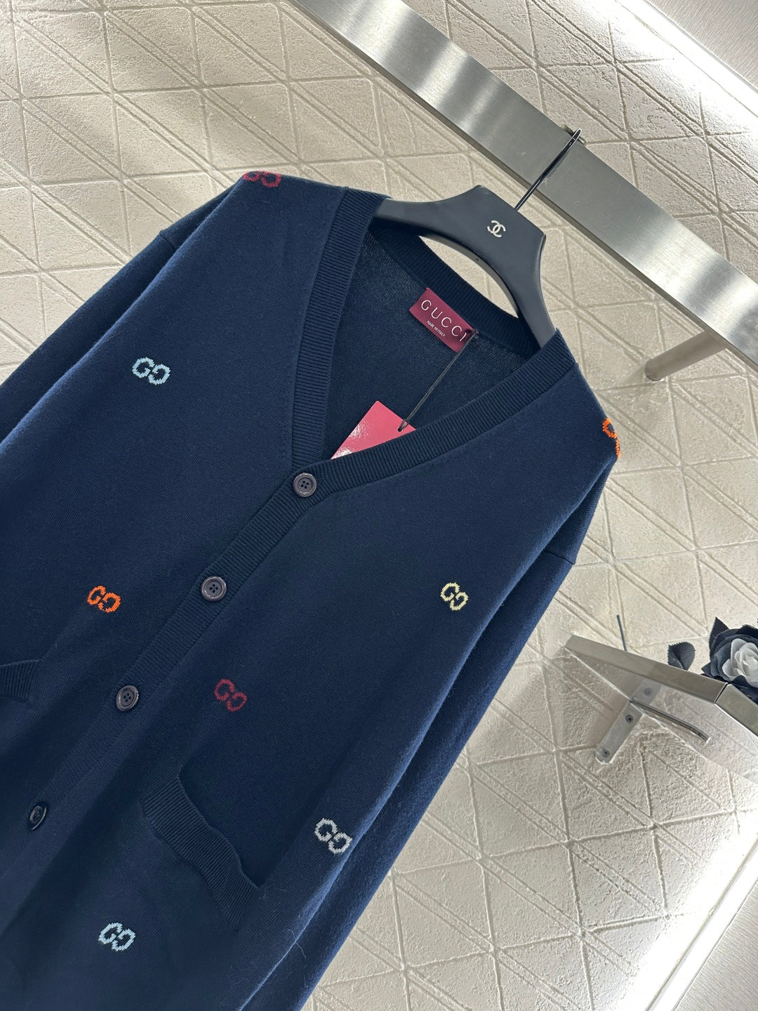 25fw Letter pocket cardigan