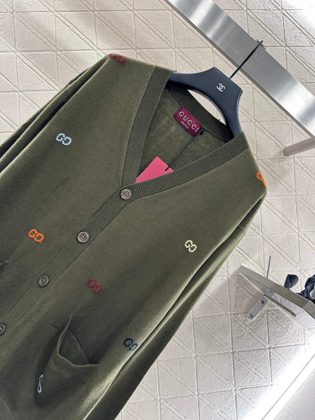 25fw Letter pocket cardigan