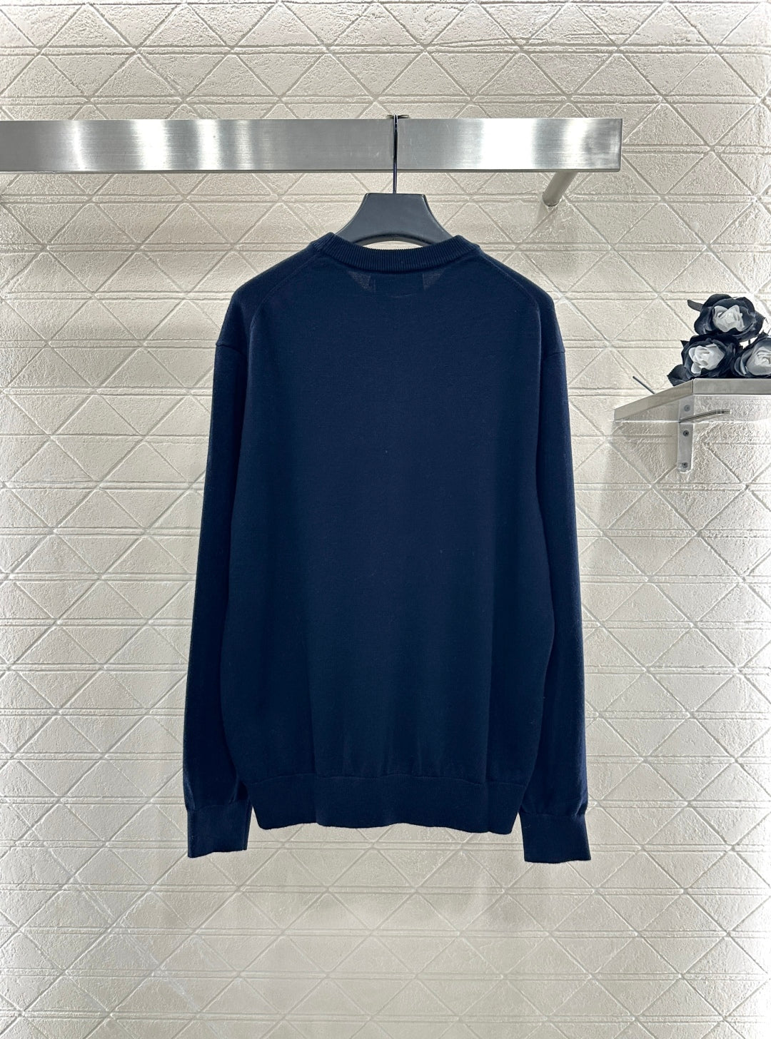 25fw Hooded letter knitted top