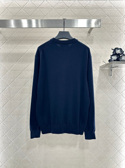 25fw Hooded letter knitted top