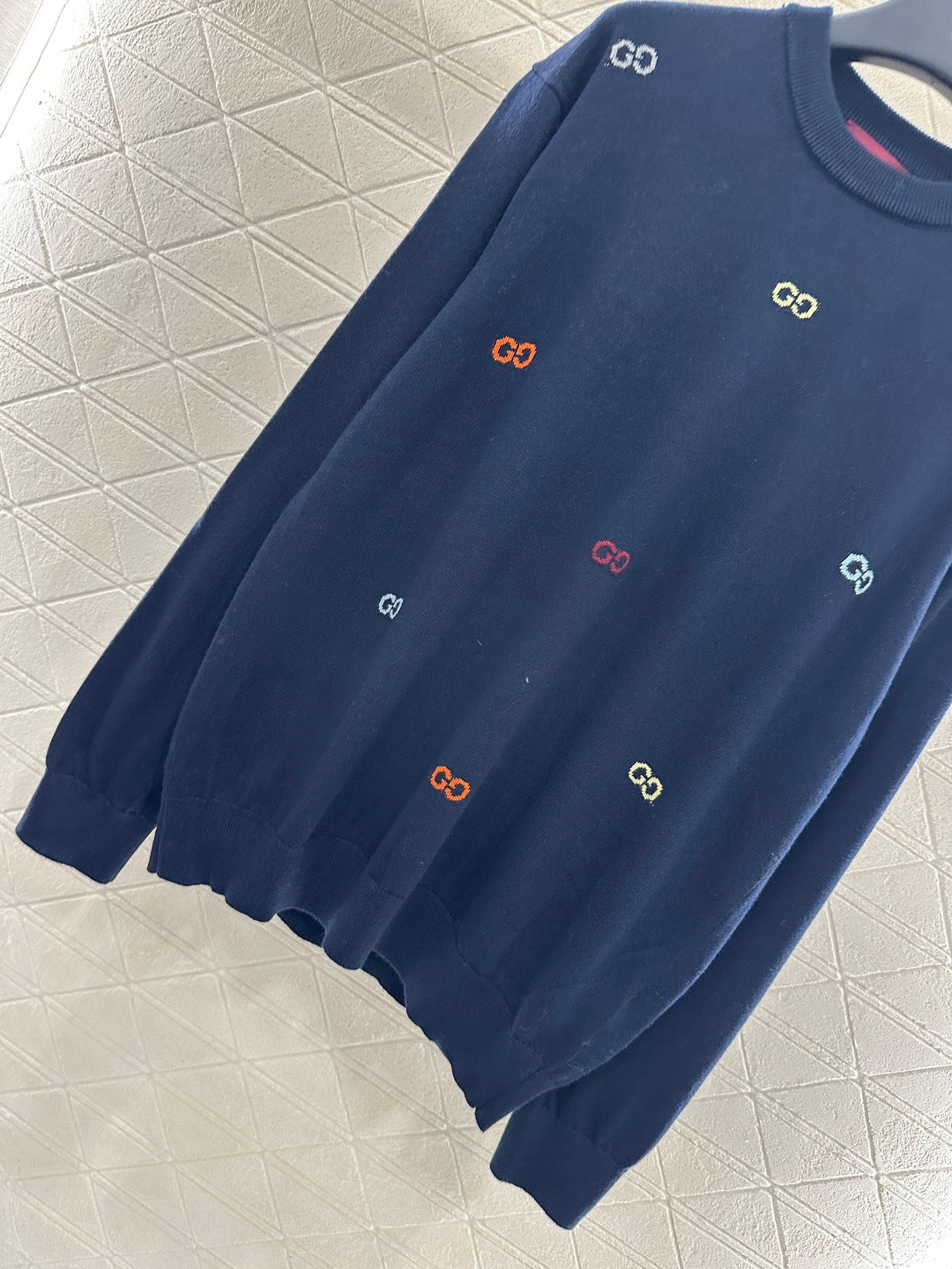 25fw Hooded letter knitted top