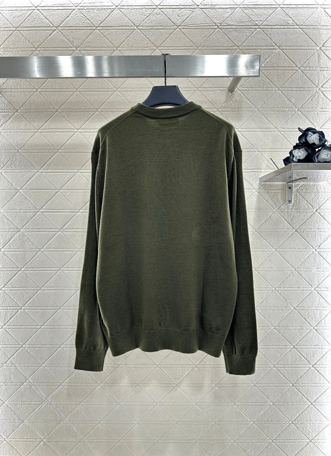 25fw Hooded letter knitted top