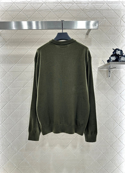 25fw Hooded letter knitted top