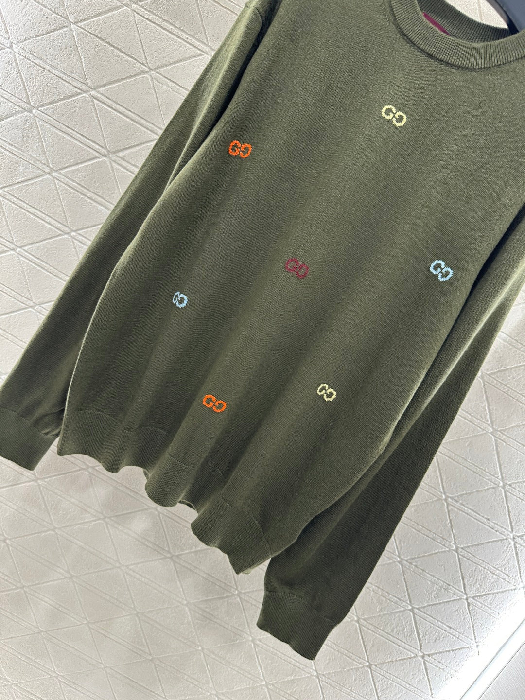 25fw Hooded letter knitted top