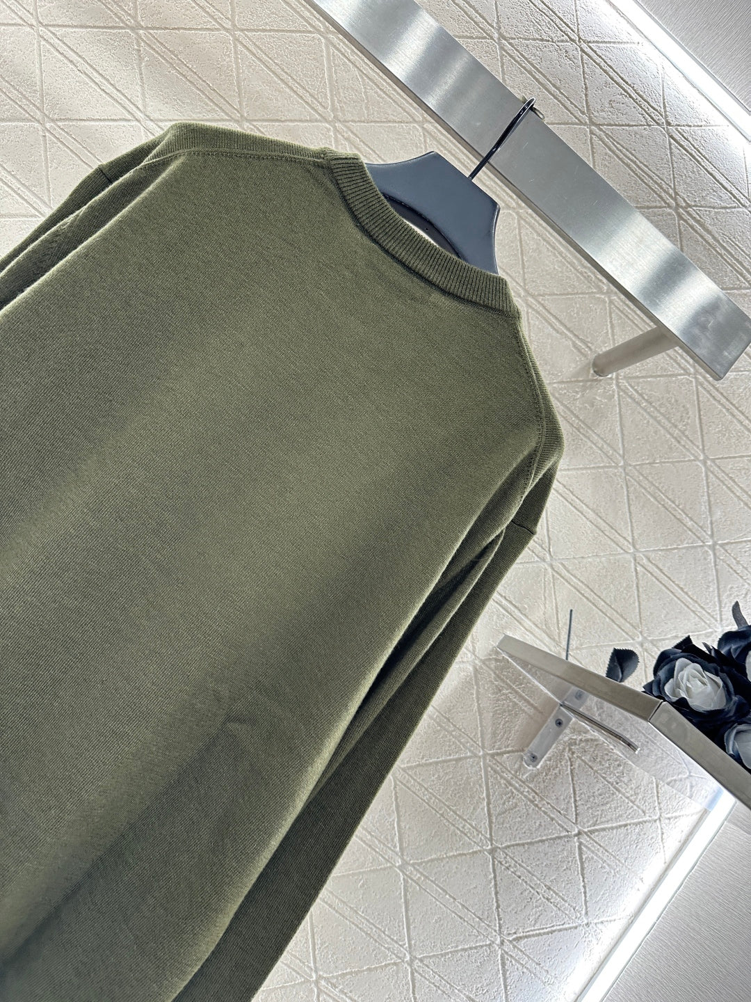 25fw Hooded letter knitted top