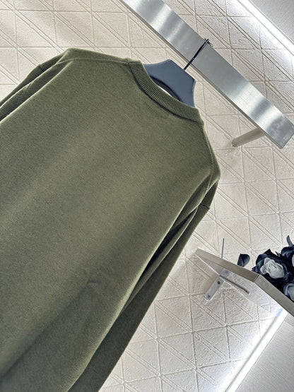 25fw Hooded letter knitted top