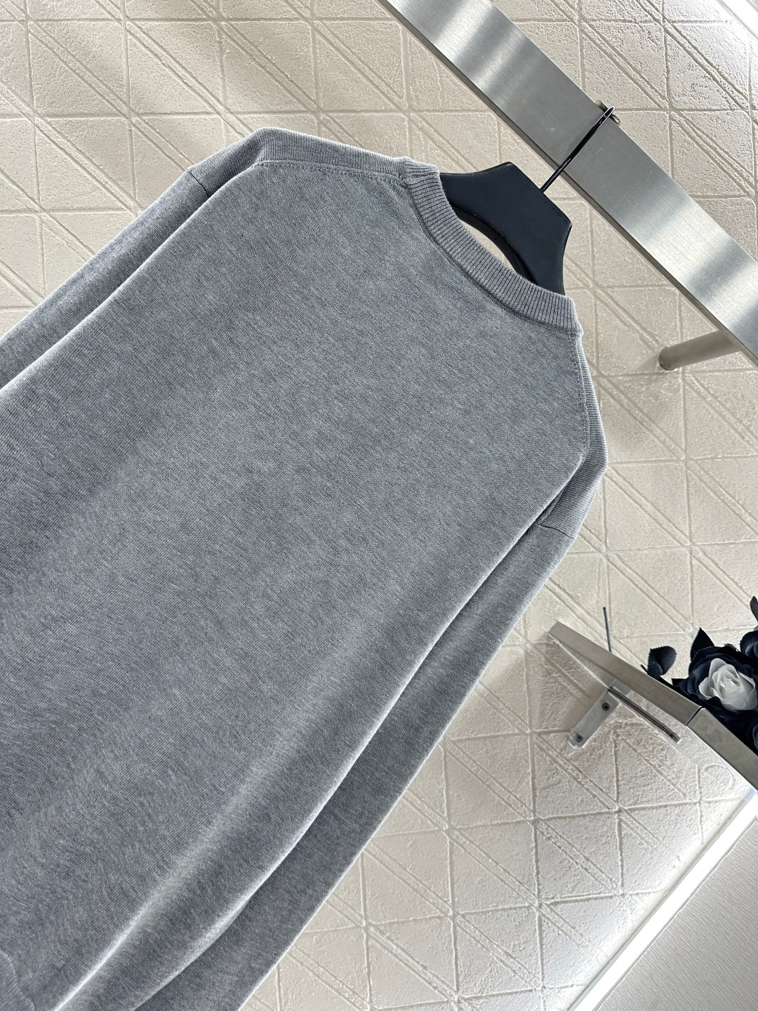 25fw Hooded letter knitted top