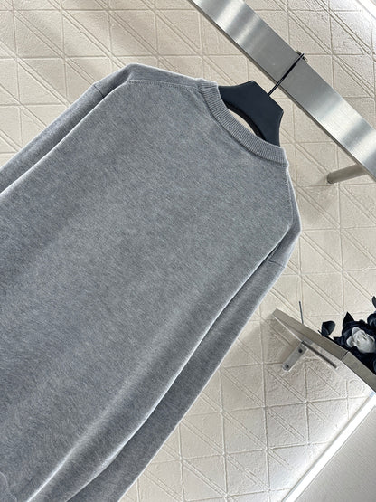 25fw Hooded letter knitted top