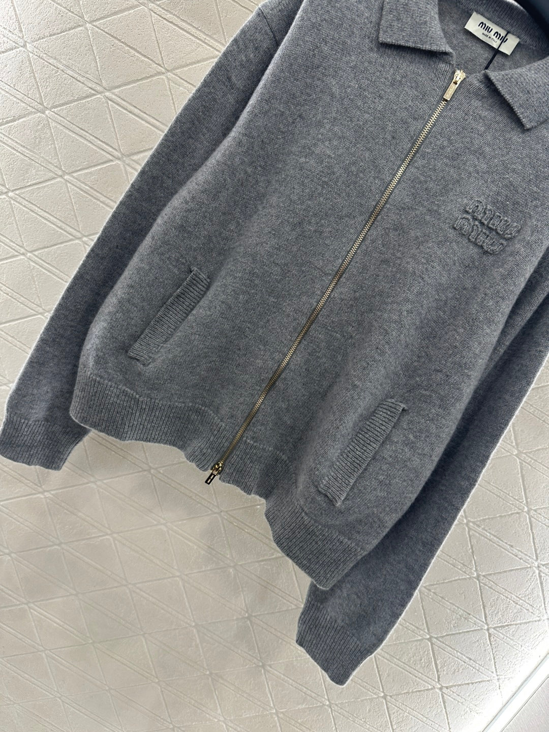 25fw Collar knit cardigan