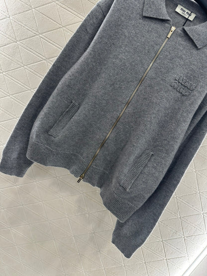 25fw Collar knit cardigan