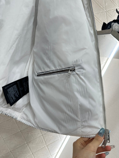 25fw Hooded striped cotton jacket