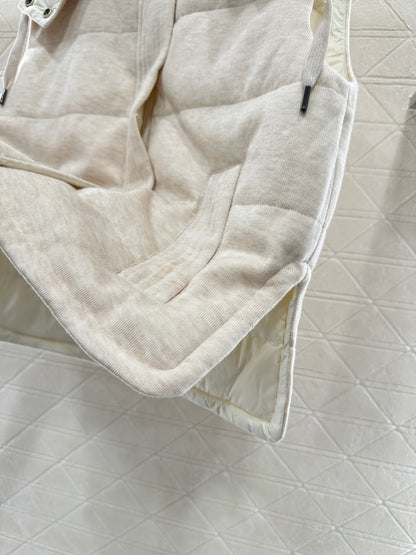 25fw Detachable hooded double-sided down vest