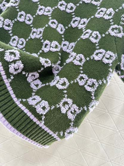 25fw Jacquard Knitted Short Sleeve