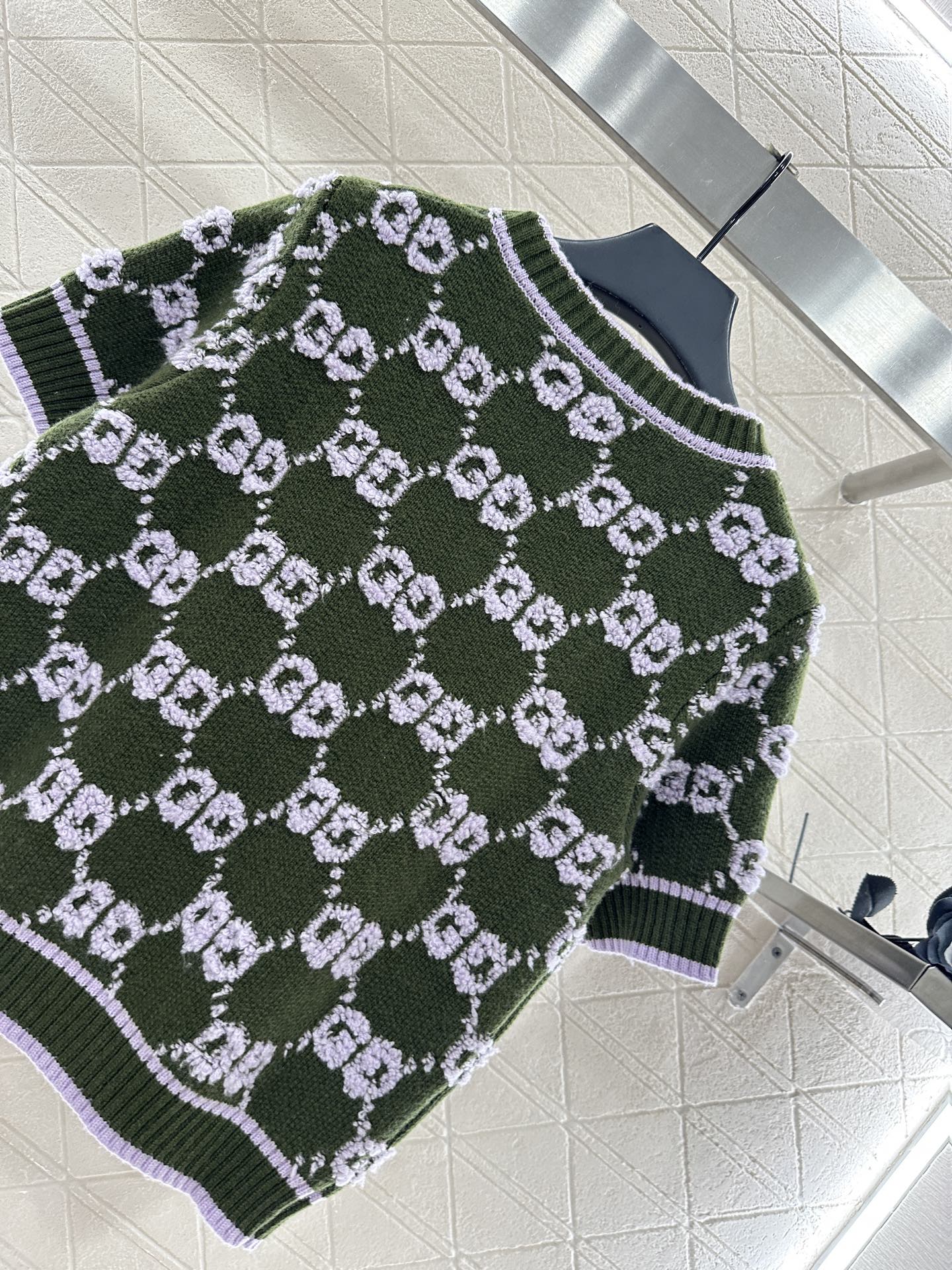 25fw Jacquard Knitted Short Sleeve