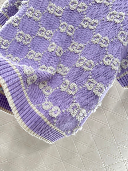 25fw Jacquard Knitted Short Sleeve