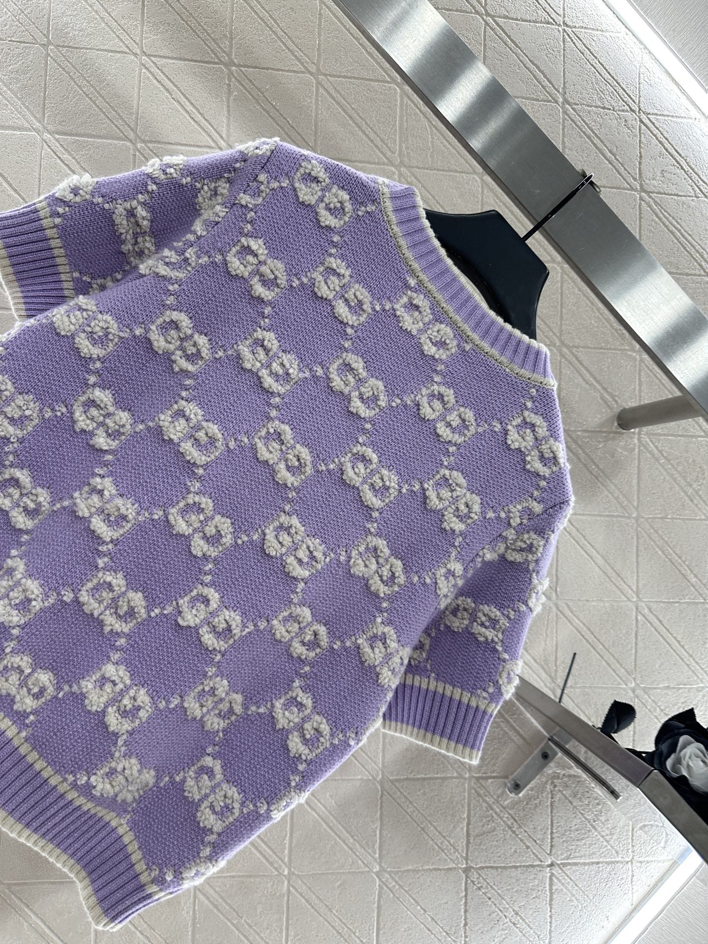 25fw Jacquard Knitted Short Sleeve