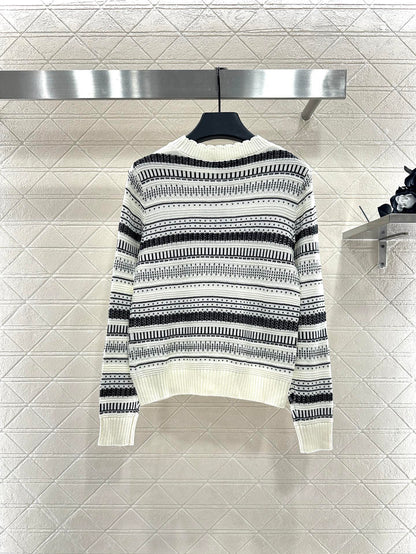 25fw Striped knitted top