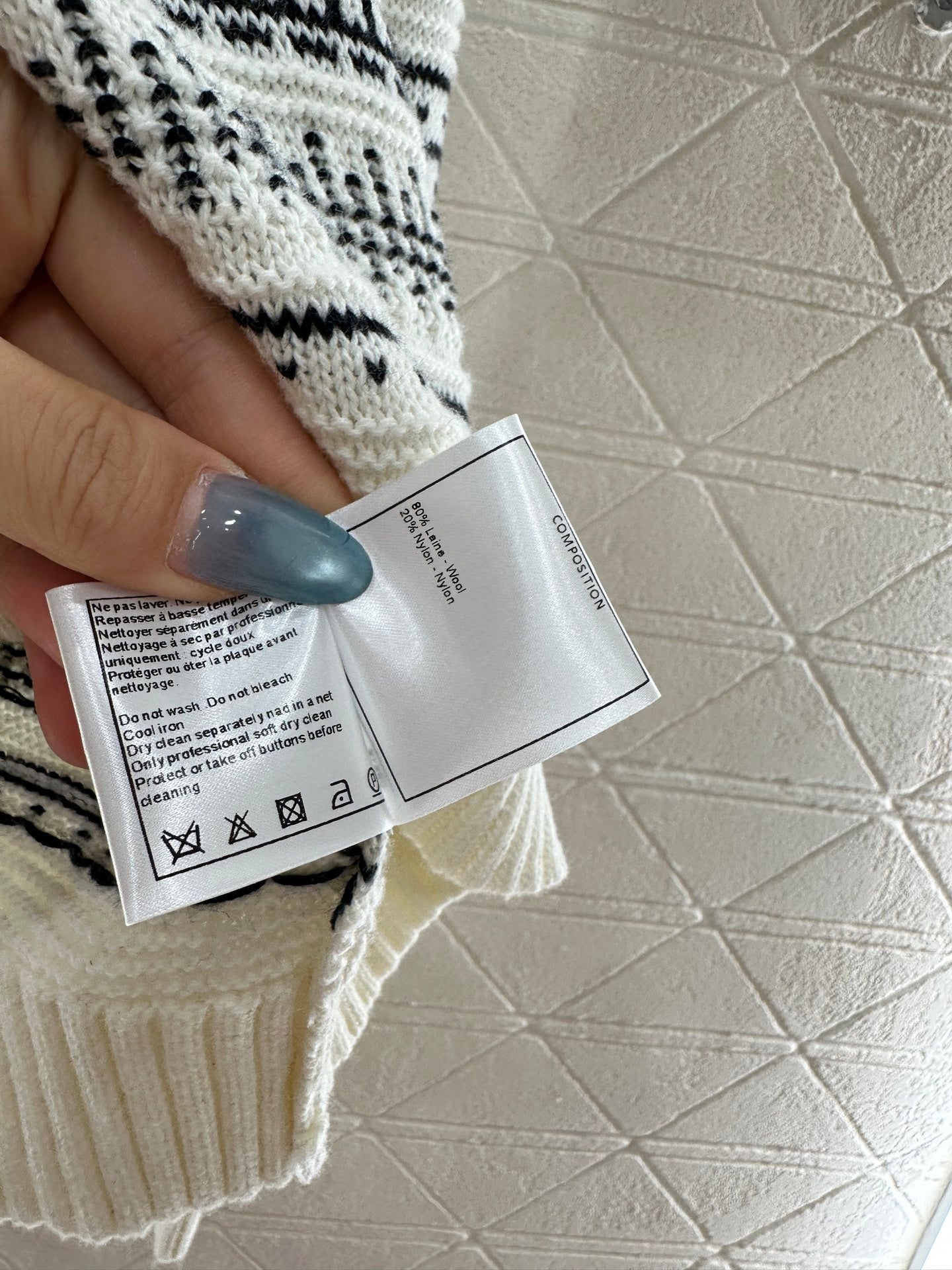 25fw Striped knitted top