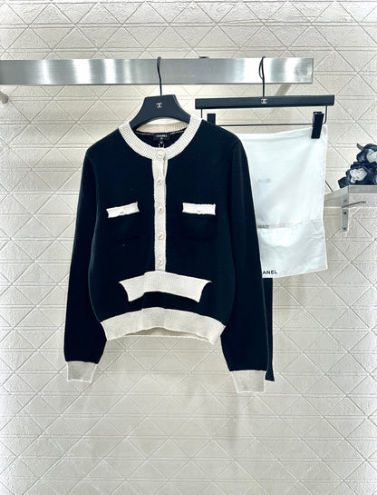 25fw Color blocking pocket sweater