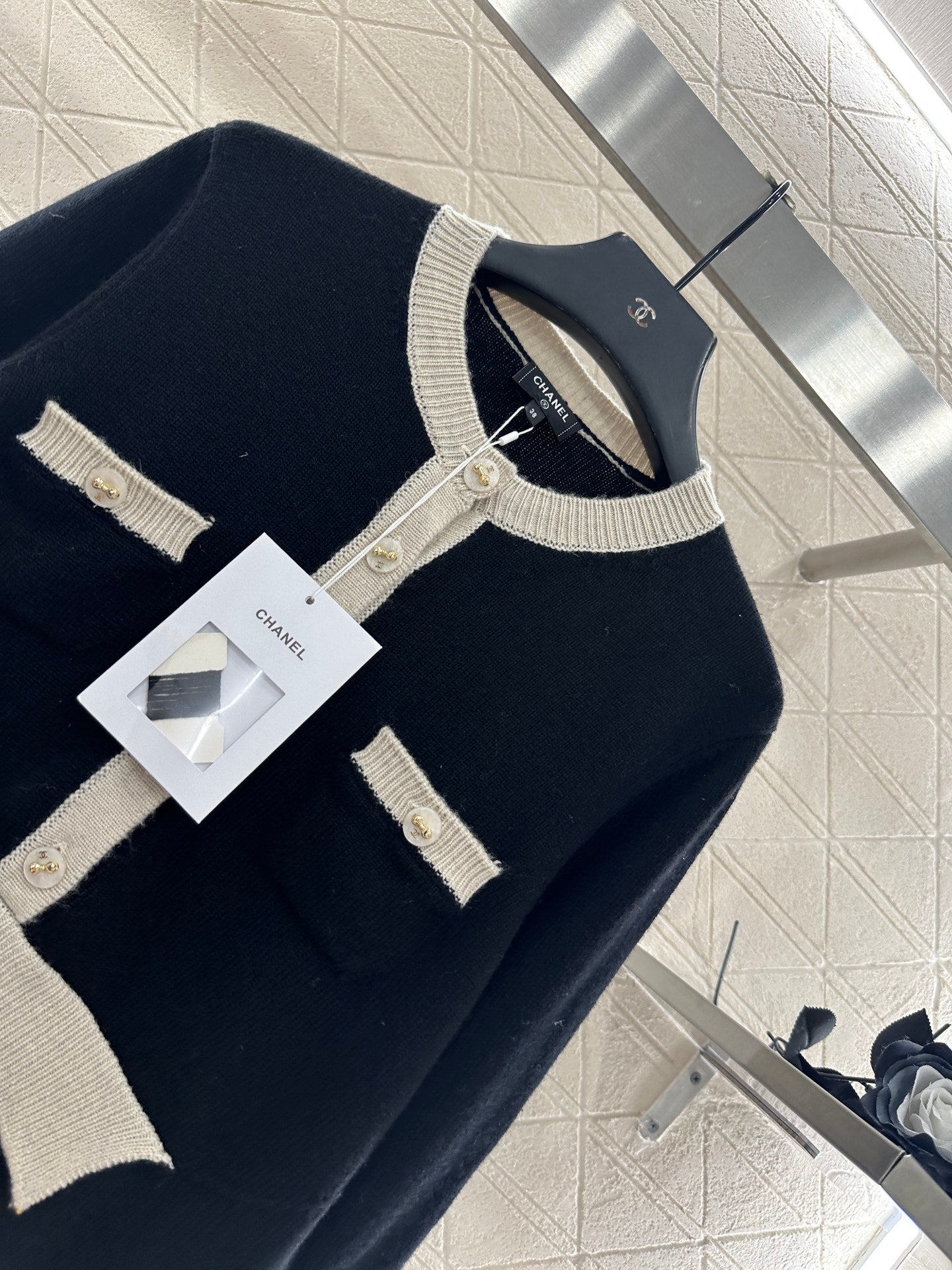 25fw Color blocking pocket sweater