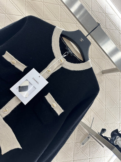 25fw Color blocking pocket sweater