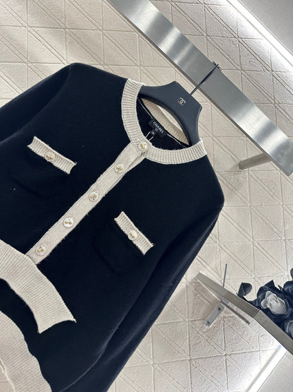 25fw Color blocking pocket sweater