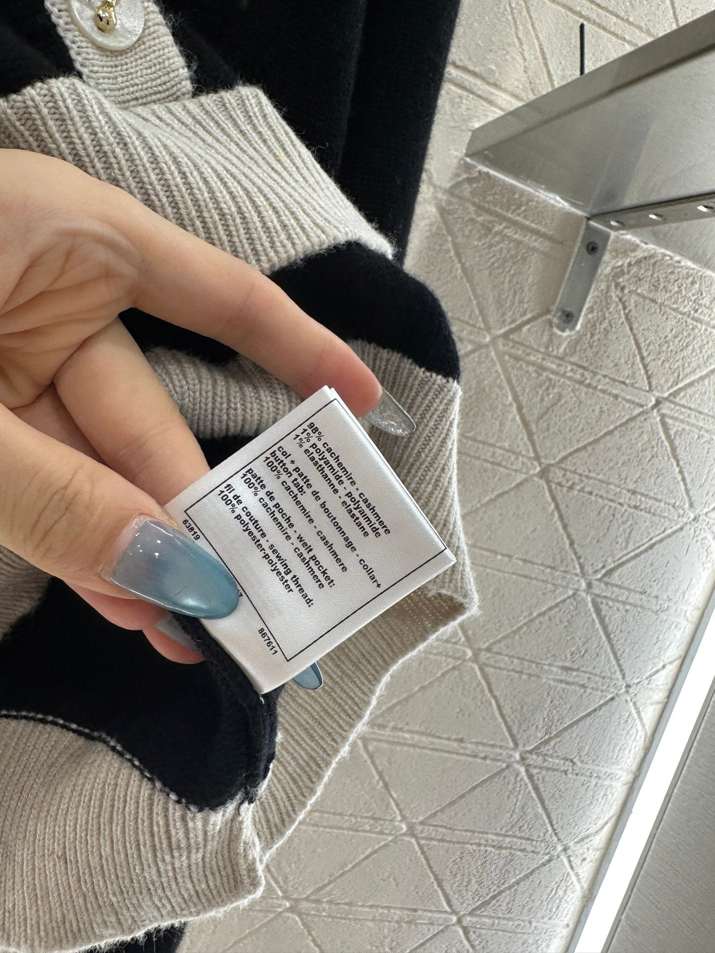 25fw Color blocking pocket sweater