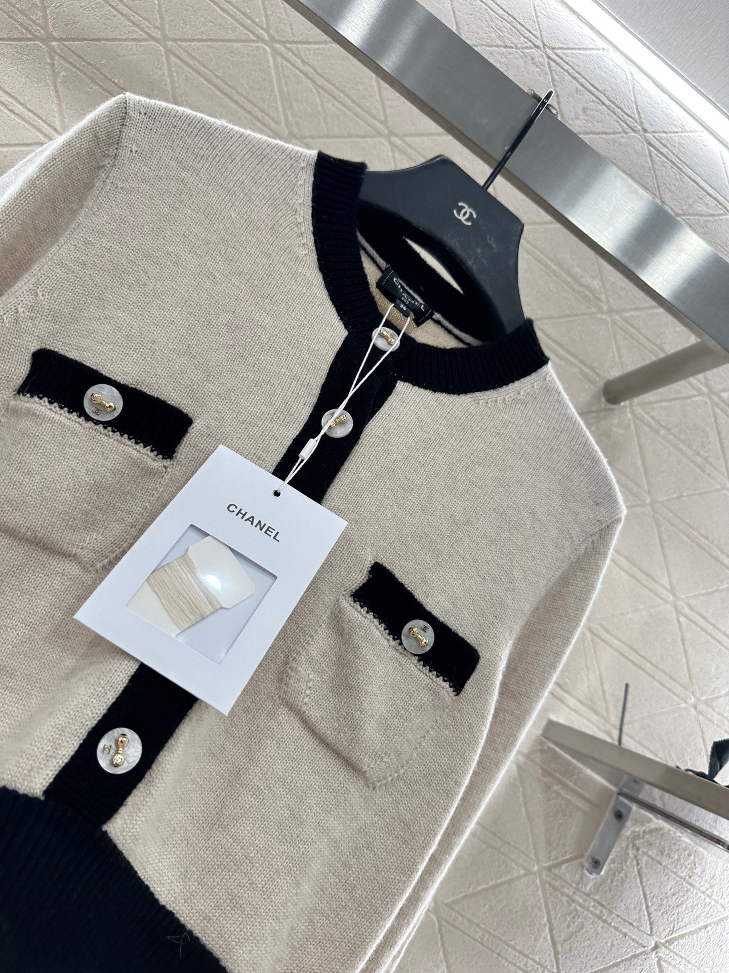 25fw Color blocking pocket sweater