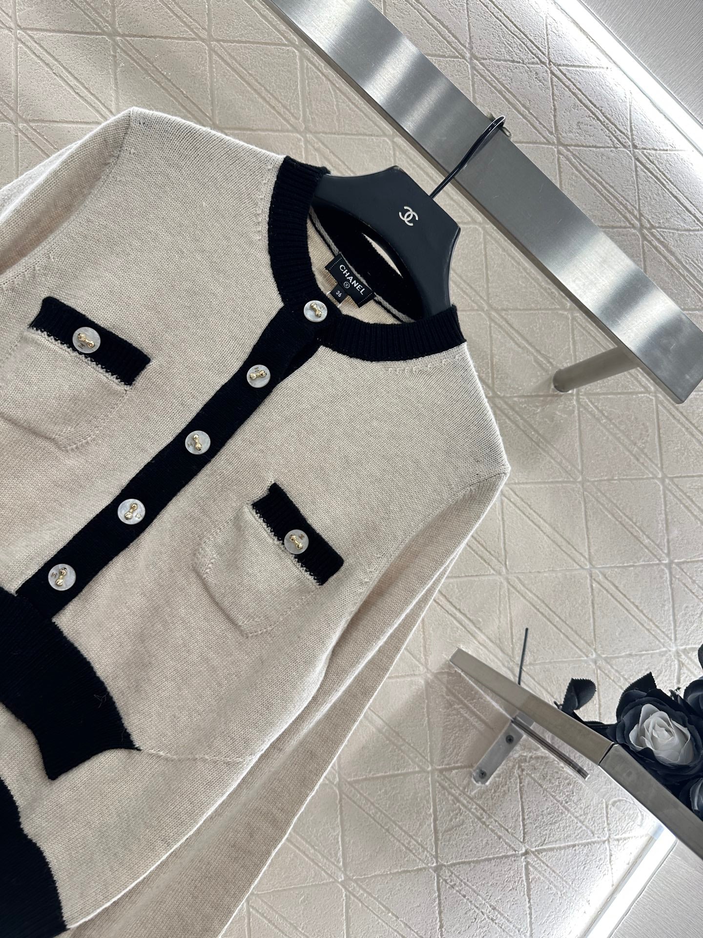 25fw Color blocking pocket sweater