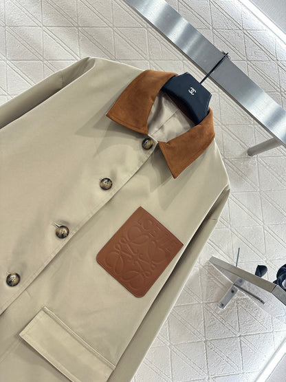 25fw Leather tag pocket jacket