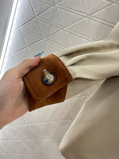 25fw Leather tag pocket jacket