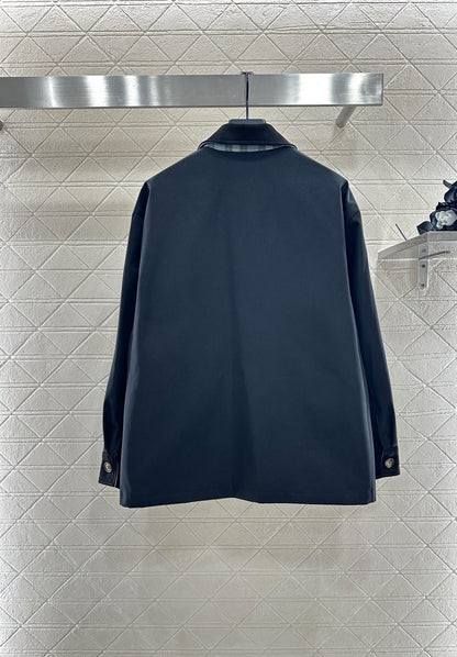 25fw Leather tag pocket jacket