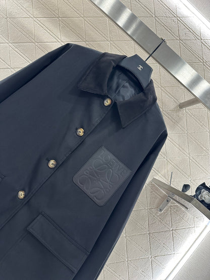 25fw Leather tag pocket jacket