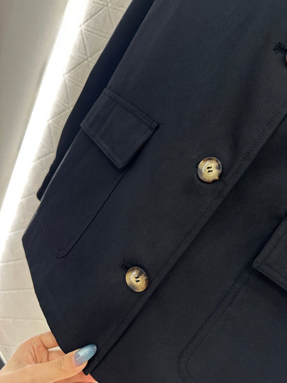 25fw Leather tag pocket jacket