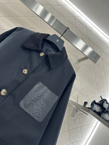 25fw Leather tag pocket jacket