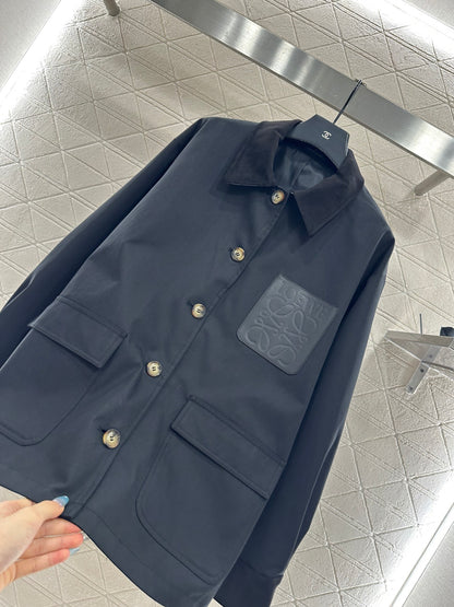 25fw Leather tag pocket jacket