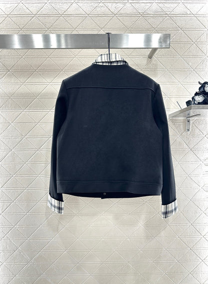 25fw Plaid lapel jacket jacket