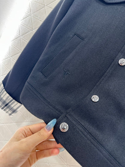 25fw Plaid lapel jacket jacket